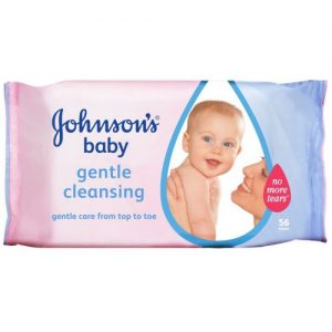 JOHNSONS BABY WIPES 56 PC BASIC