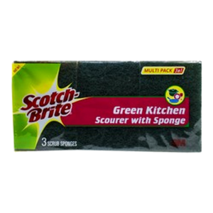 Scotch Brite Sponge Green Kitchen Multi Pack 3In1
