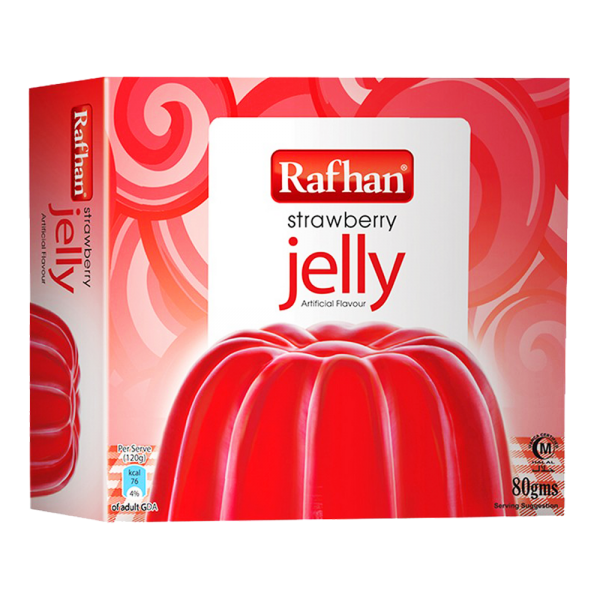 Rafhan Jelly Crystal Strawberry 80 gm