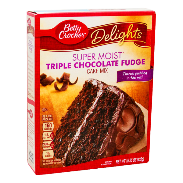 Betty Crocker Cake Mix Triple Chocolate Fudge 432 gm