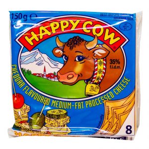 Happy Cow Cheddar Cheese 8 Slices 150 gm