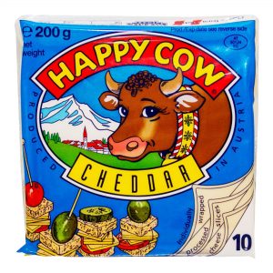 Happy Cow Cheese Cheddar 10 Slices 200 gm